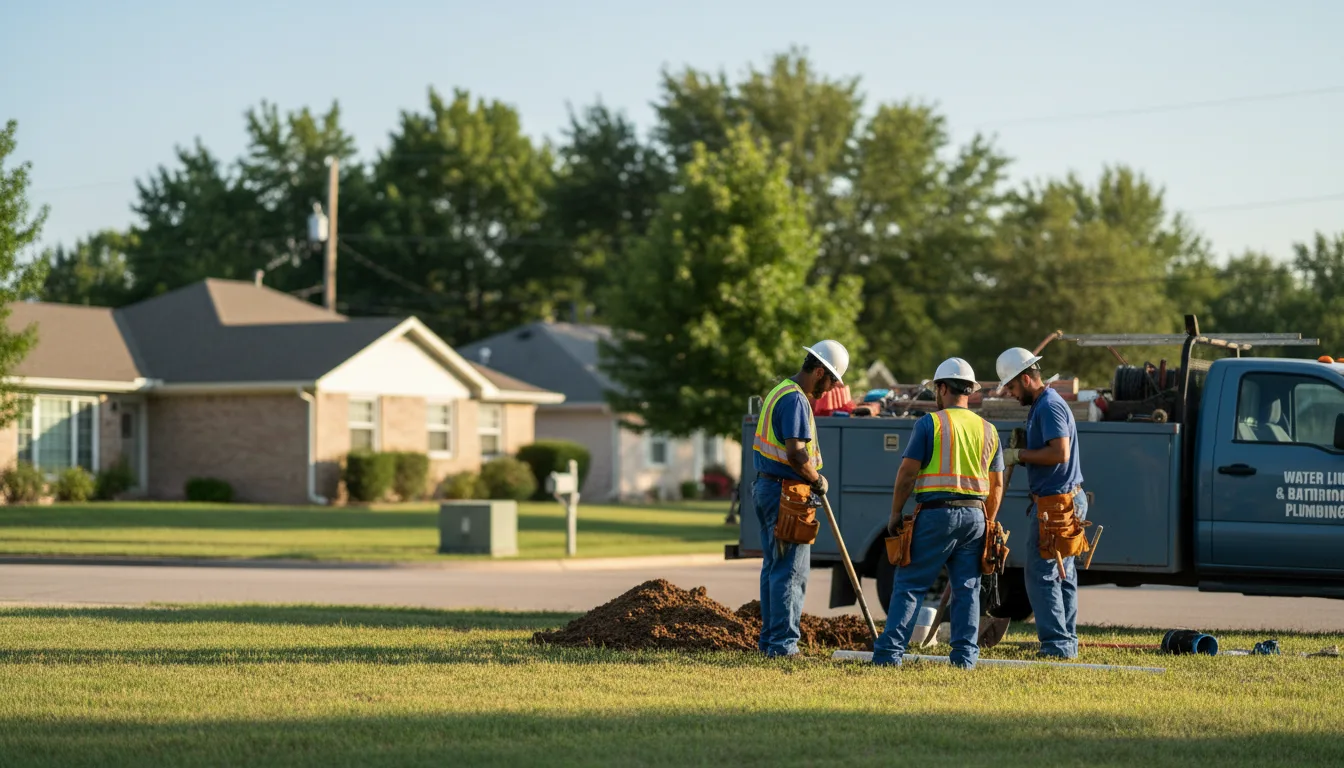 Residential water line and bathroom plumbing service in New Haven, MO